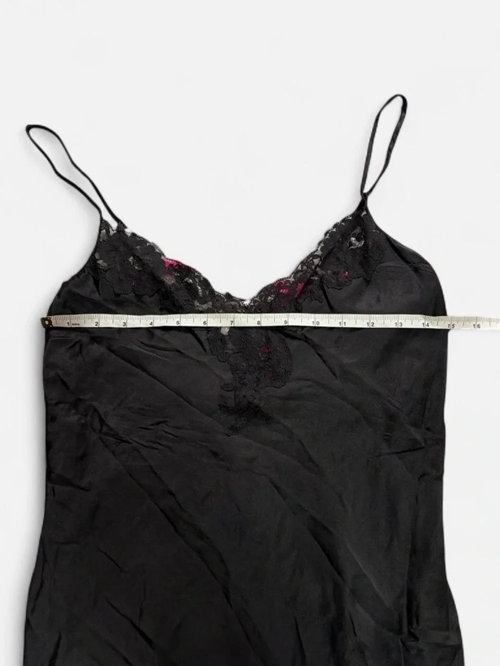 2002 Victorias Secret Black Lace Trim Slip Dress - Women Intimates & Sleepwear